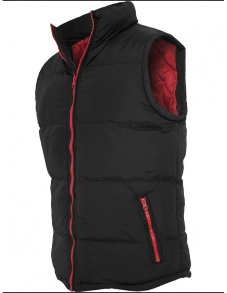 Urban Contrast Bubble Vest blk red