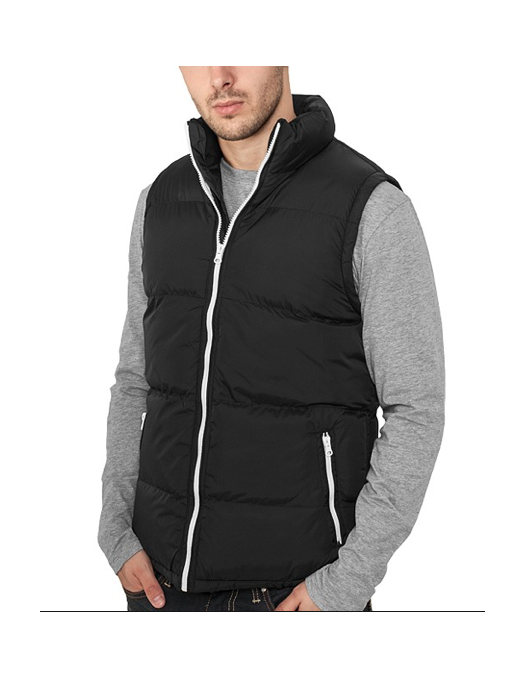 Urban Contrast Bubble Vest blk wht