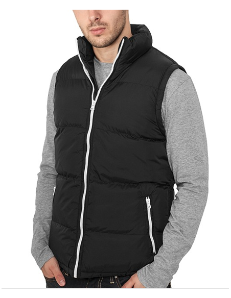 Urban Contrast Bubble Vest blk wht