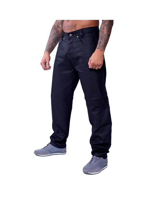 Thug Life Metalling Black Baggy Jeans