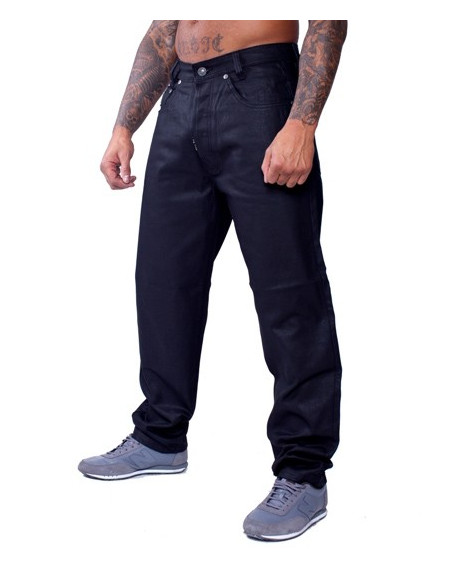 Thug Life Metalling Black Baggy Jeans