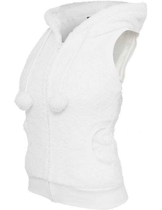 Ladies Teddy Vest White