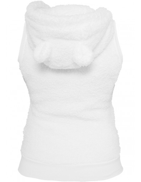 Ladies Teddy Vest White
