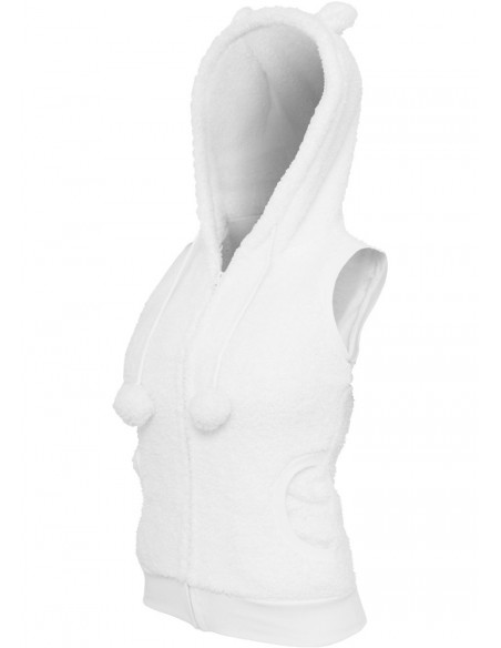 Ladies Teddy Vest White