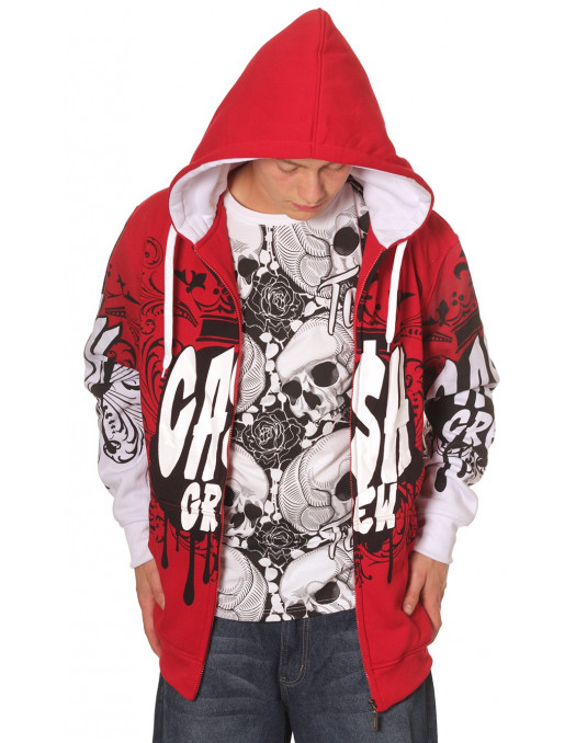 Cash Crew Red Zip hoody Townz Brand