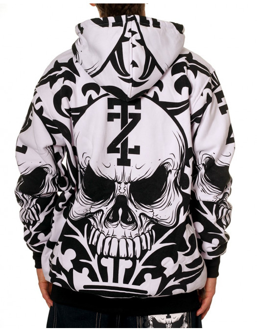 Townz Skull Hi Zip hoody