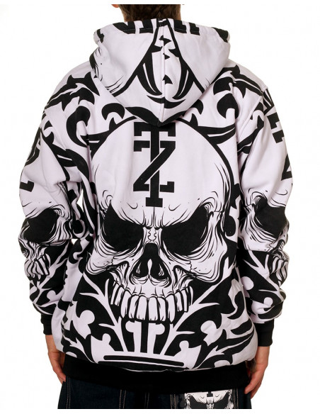 Townz Skull Hi Zip hoody