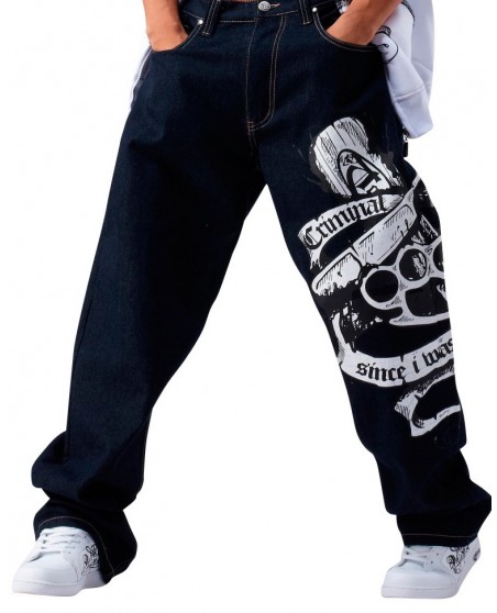 Criminal Minded Navy Baggy Jeans