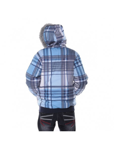 Raw Blue Plaid Reversible Jacket Blue