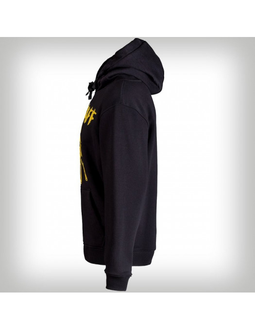 Amstaff Hoodie Yellow Logo Black