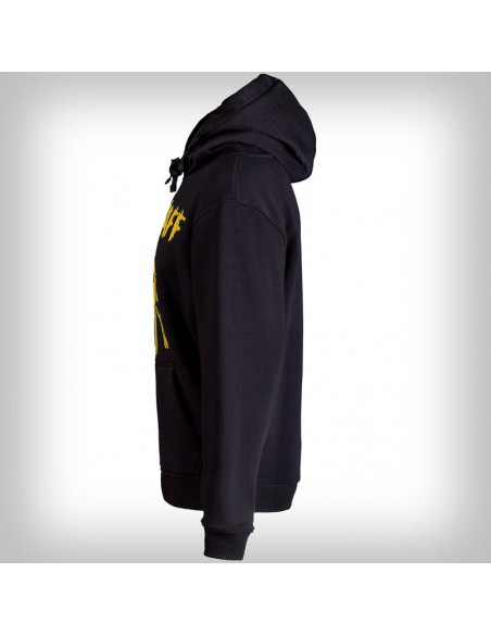 Amstaff Hoodie Yellow Logo Black