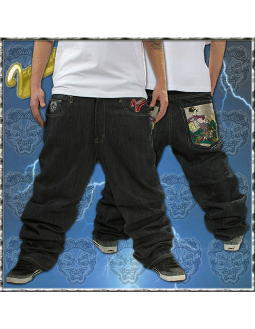 Irezumi Baggy Jeans, Japanese Red Monkey