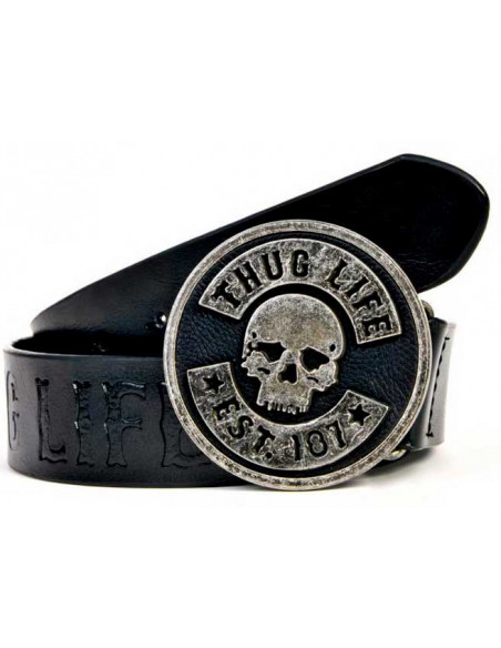 Thug Life Leather Belt Scull