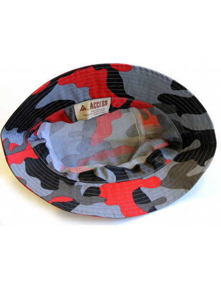 Camo Bucket Hat Black/Red