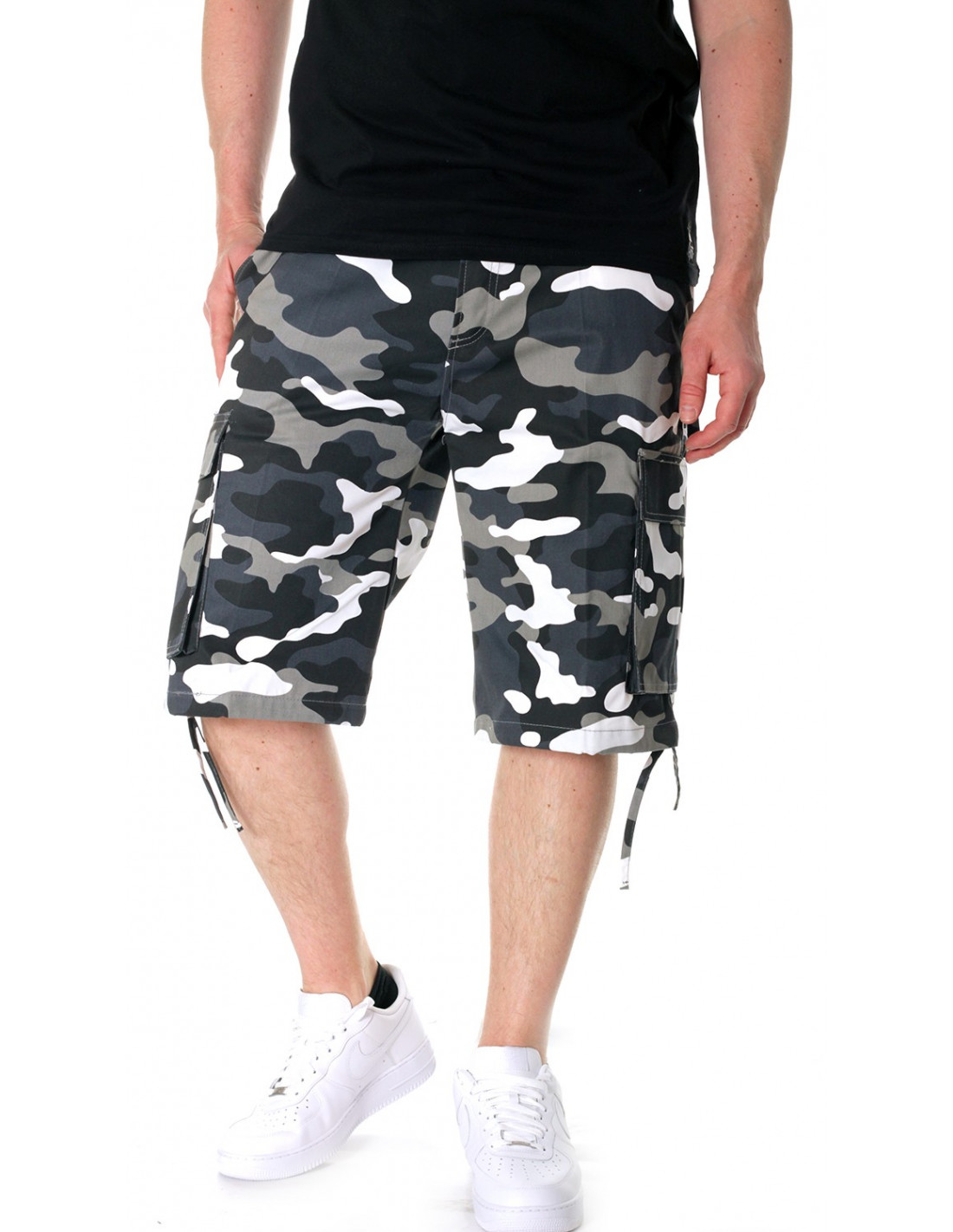 Camo Cargo Shorts Gray ACCAS153102