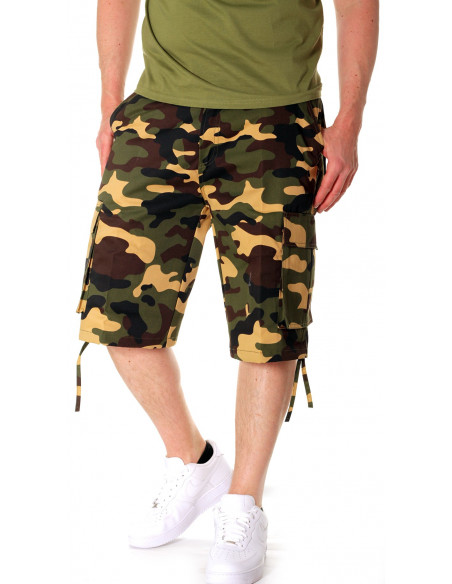 Camo Cargo Shorts Green