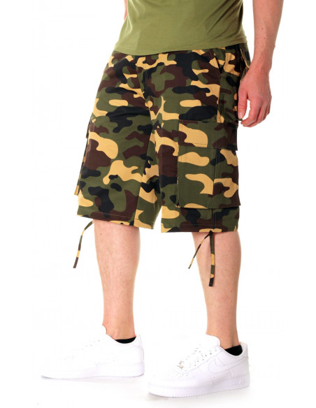 Camo Cargo Shorts Green