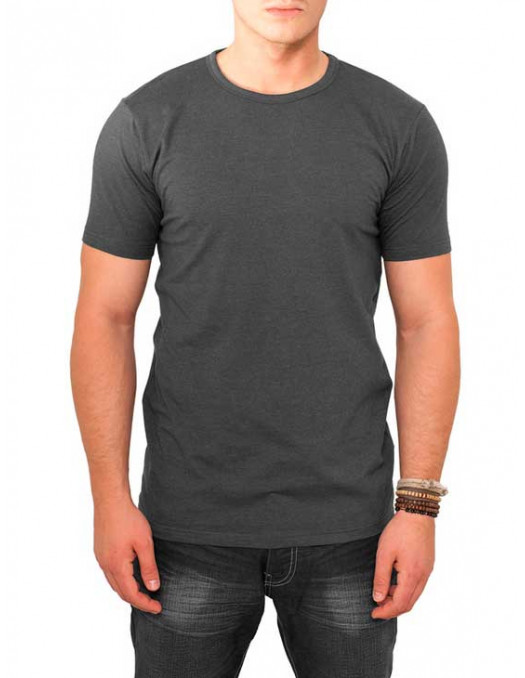Fitted Stretch Tee Charcoal