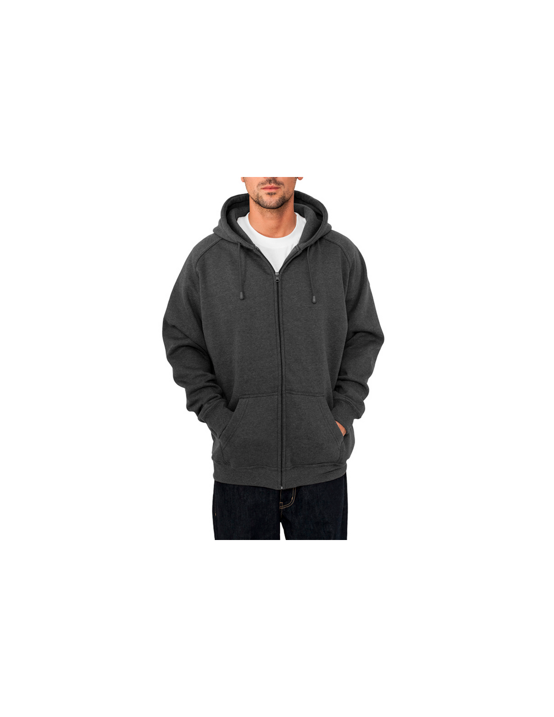 Urban Zip Sweat Hoodie Charcoal