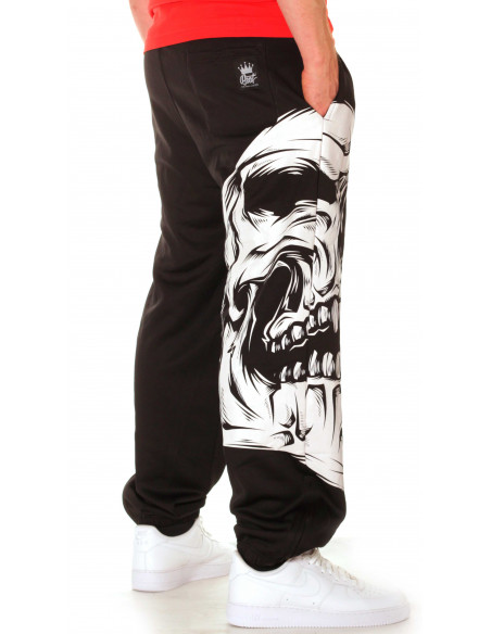 BSAT Big Skull Sweatpants Black