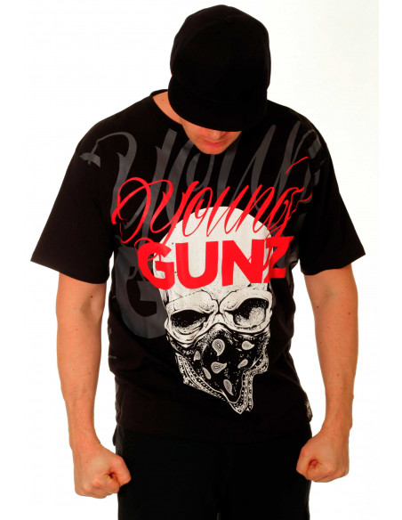 BSAT Young Gunz Tee Black/White/Grey/RED