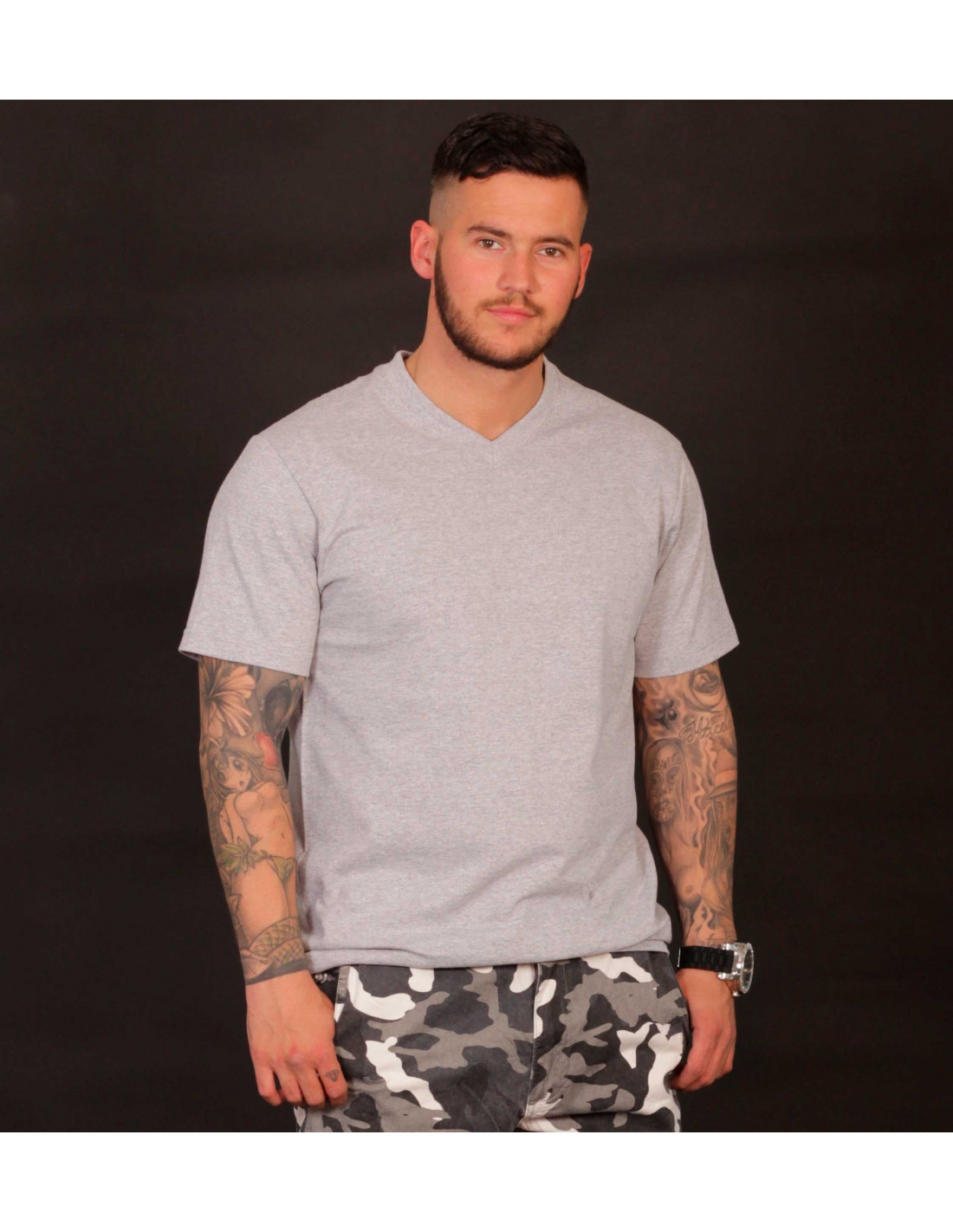 Access Apparel Tee Light Grey AT37LTGry