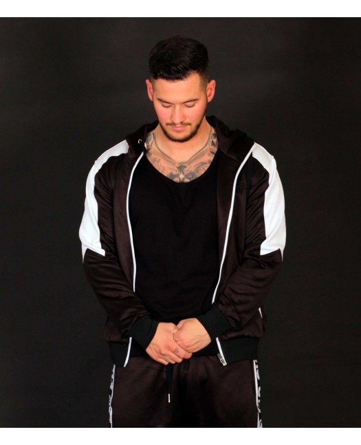BSAT Panther Track Jacket BlackNWhite