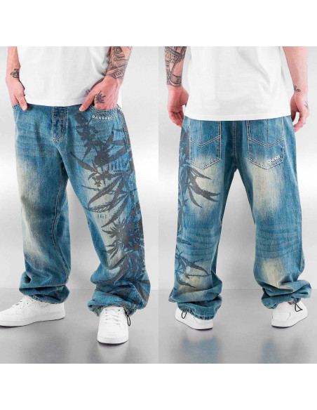 DNGRS Hemp Baggy Jeans Mid Blue
