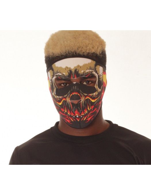 Flaming Skull Full Face Mask
