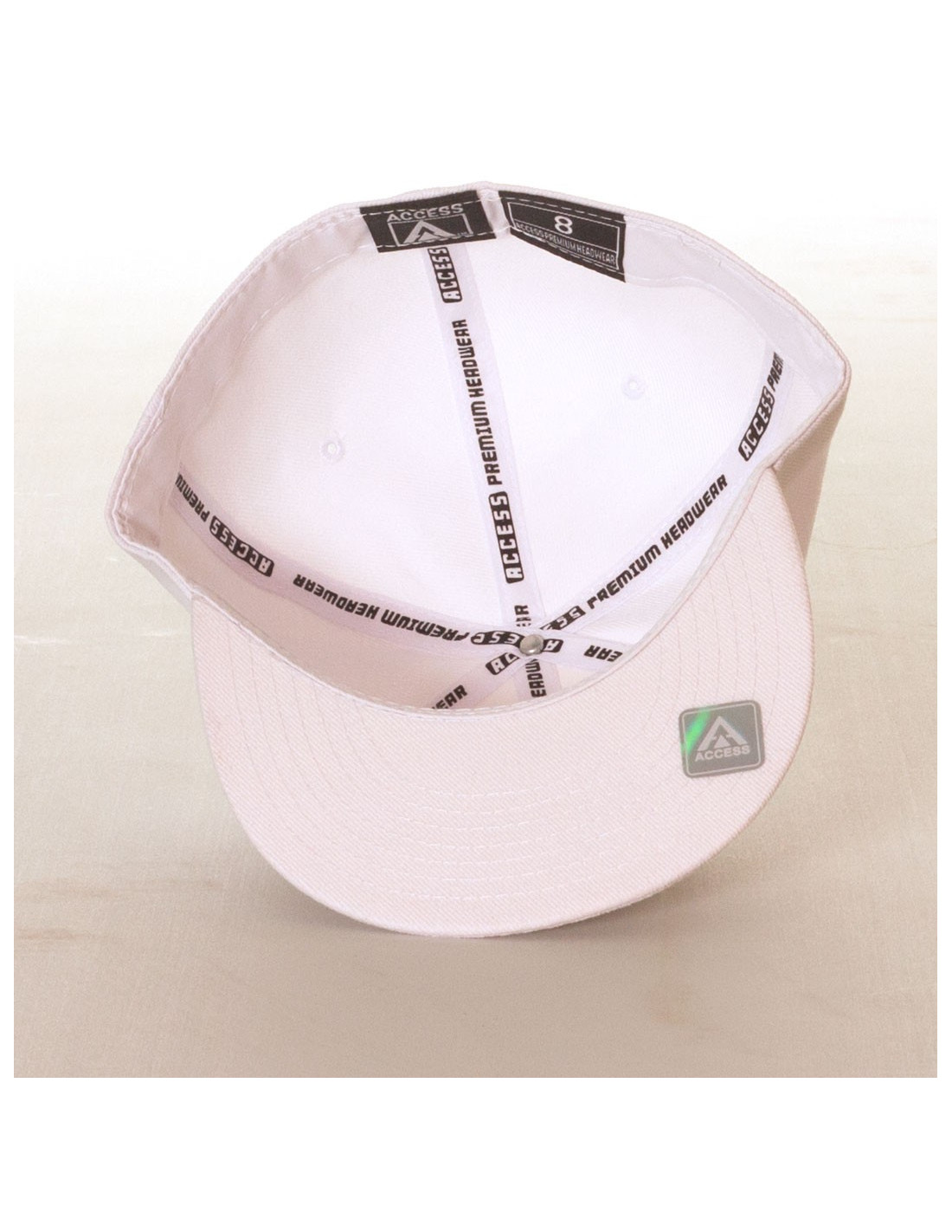 White Fitted Cap by Access Apparel