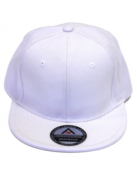 White Fitted Cap by Access Apparel