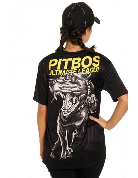 Pitbos Fighter Female T-Shirt Black/Grey/Yellow
