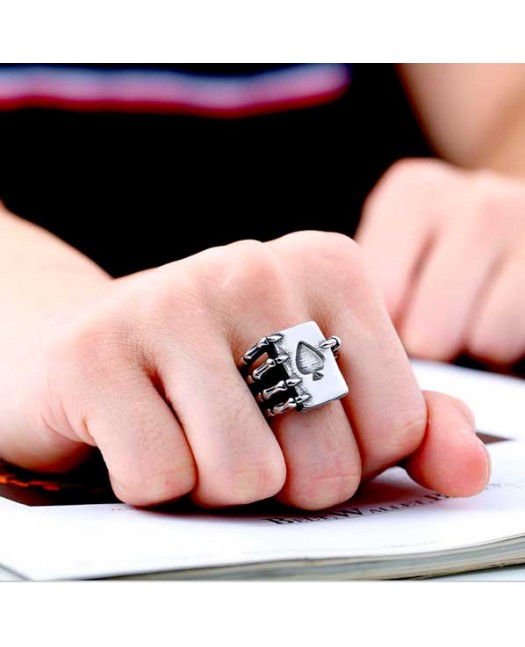 Poker Spade Ring