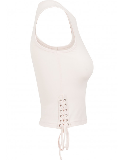 Sporty Lace Up Cropped Top Rose