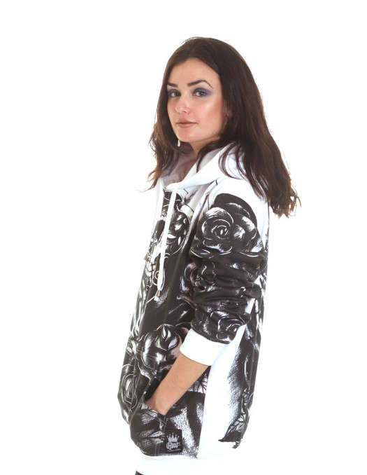 BSAT Praying Skull ZipHoodie WhiteNBlack