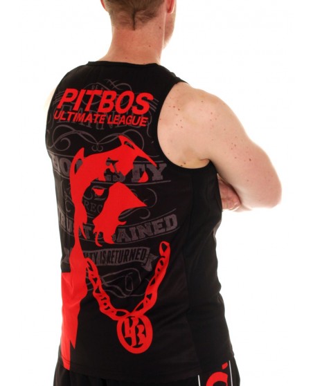 Pitbos Ultimate League Tanktop BlackNRed
