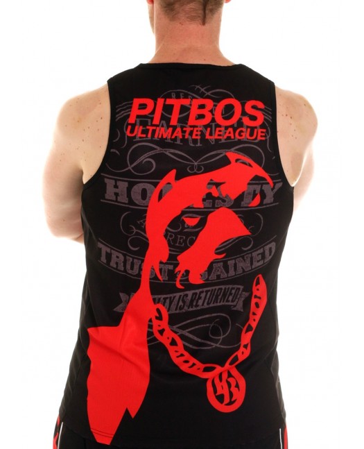 Pitbos Ultimate League Tanktop BlackNRed