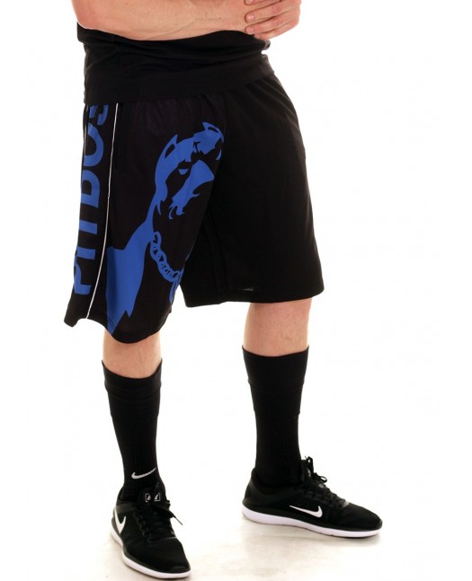 Pitbos Shorts Dog Logo Blue