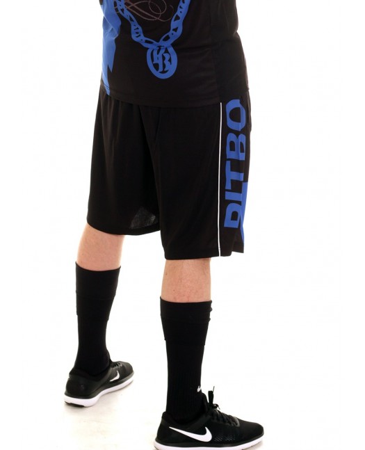 Pitbos Shorts Dog Logo Blue