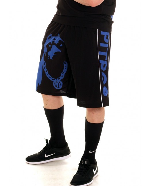 Pitbos Shorts Dog Logo Blue