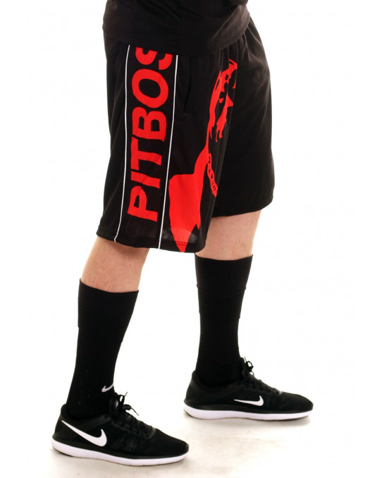 Pitbos Shorts Dog Logo Red