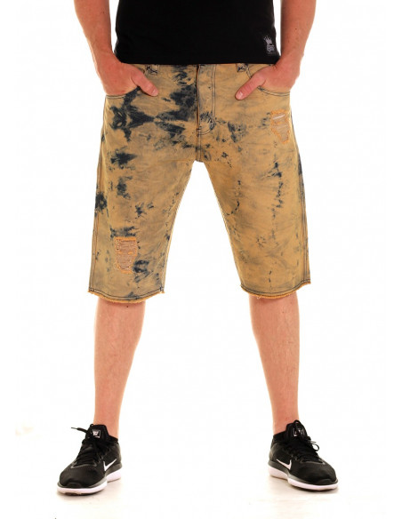 Acid Wash Shorts Khaki