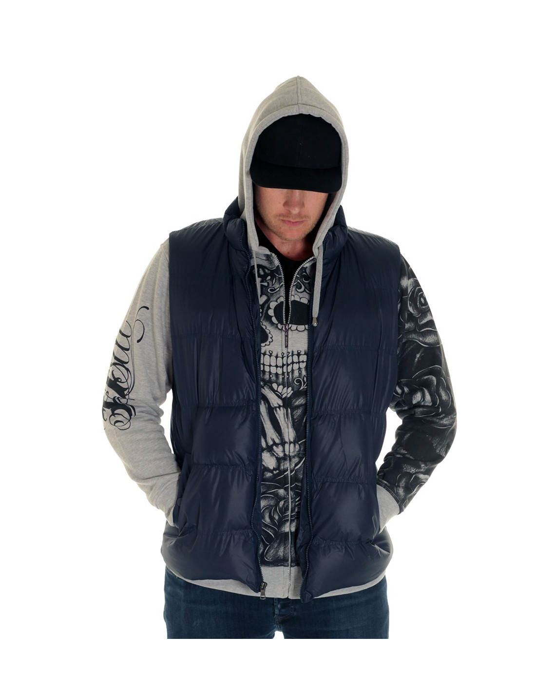 Solid Bubble Vest Navy ACCAJ16901NAV