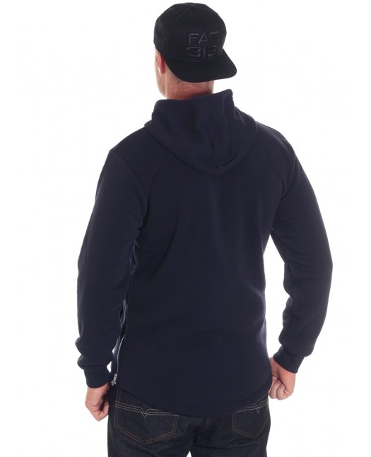 Access Side Zipper Hoodie Navy