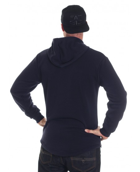 Access Side Zipper Hoodie Navy