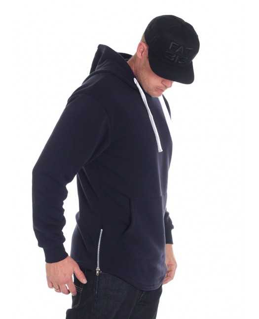 Access Side Zipper Hoodie Navy