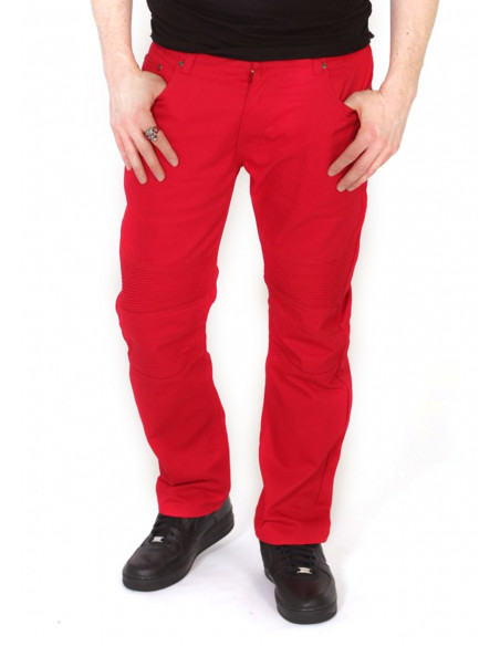 Biker Twill Pants Red