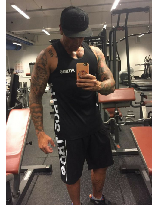 Pitbos Logo Shorts BLackNWhite