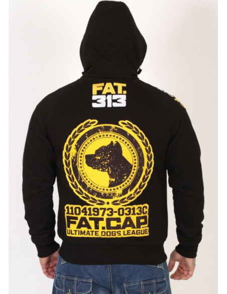FAT313 Ultimate Dogs League Yellow Zip Hoodie