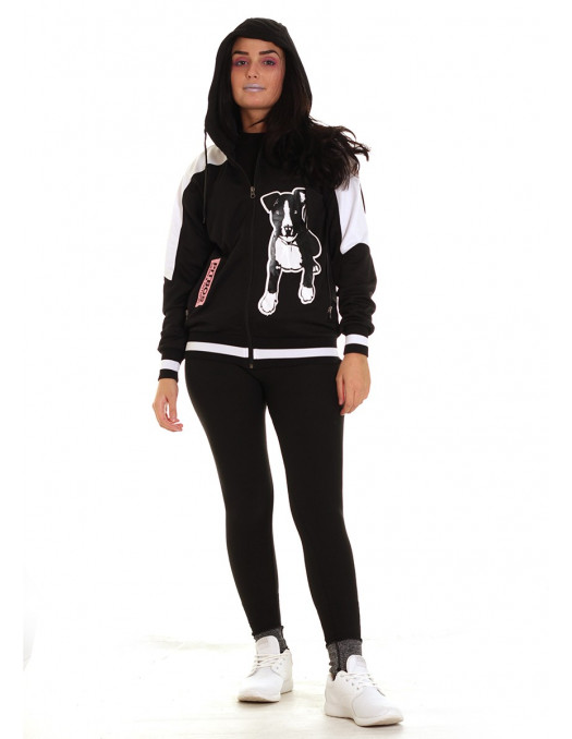 Pitbos Lady BOS5 Track Hoodie Black